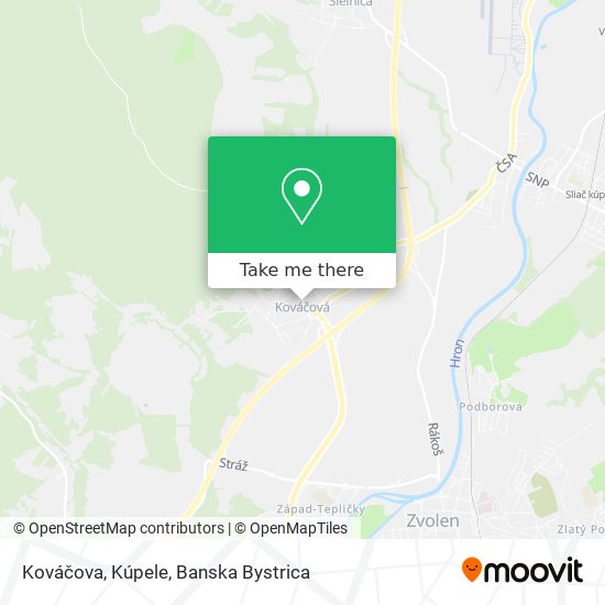 Kováčova, Kúpele map