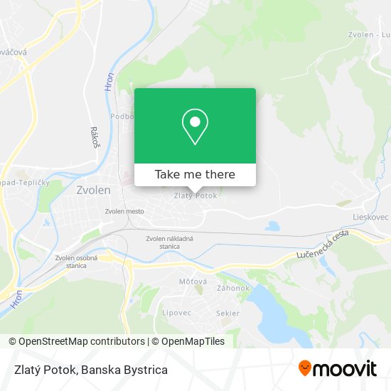 Zlatý Potok map