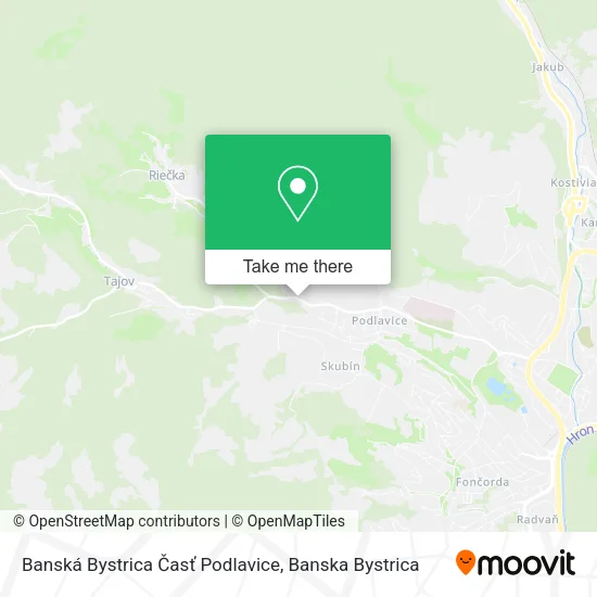 Banská Bystrica Časť Podlavice map