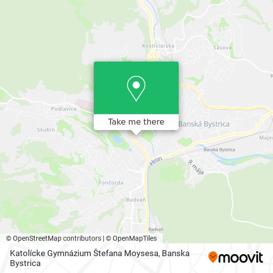 Katolícke Gymnázium Štefana Moysesa map