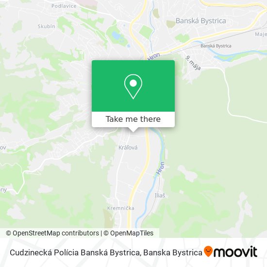 Cudzinecká Polícia Banská Bystrica map