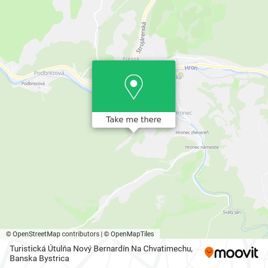 Turistická Útulňa Nový Bernardín Na Chvatimechu map