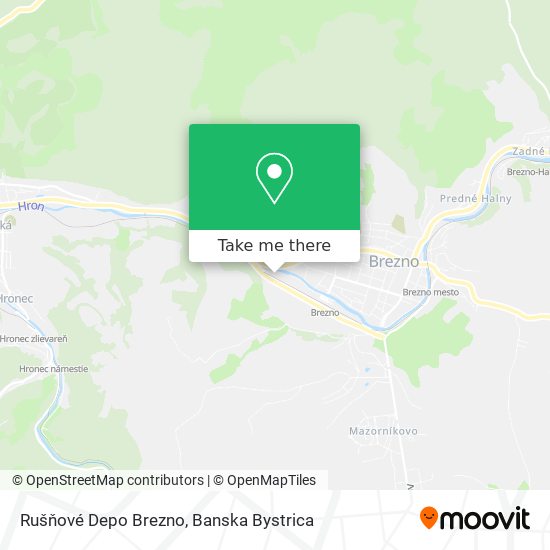 Rušňové Depo Brezno map