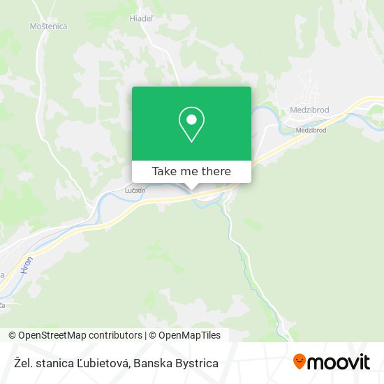 Žel. stanica Ľubietová map