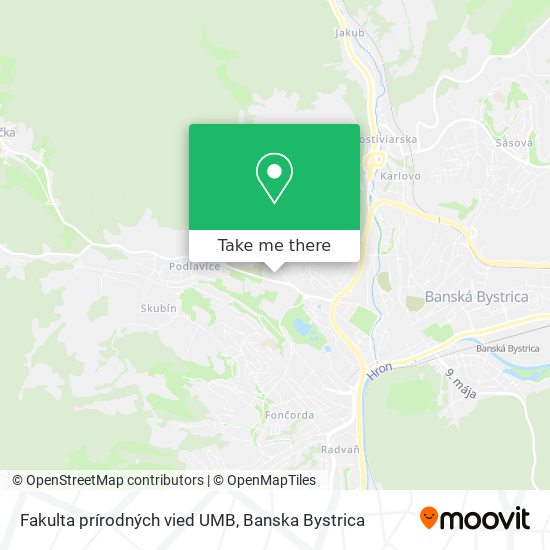 Fakulta prírodných vied UMB map