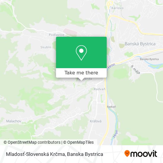 Mladosť-Slovenská Krčma map