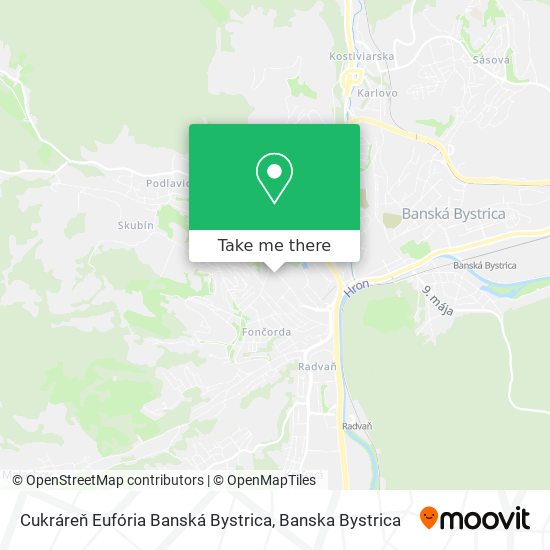 Cukráreň Eufória Banská Bystrica map