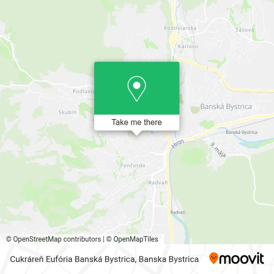 Cukráreň Eufória Banská Bystrica map
