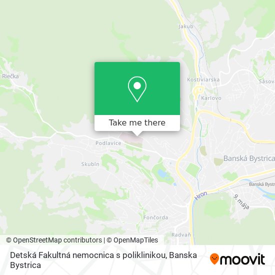 Detská Fakultná nemocnica s poliklinikou map