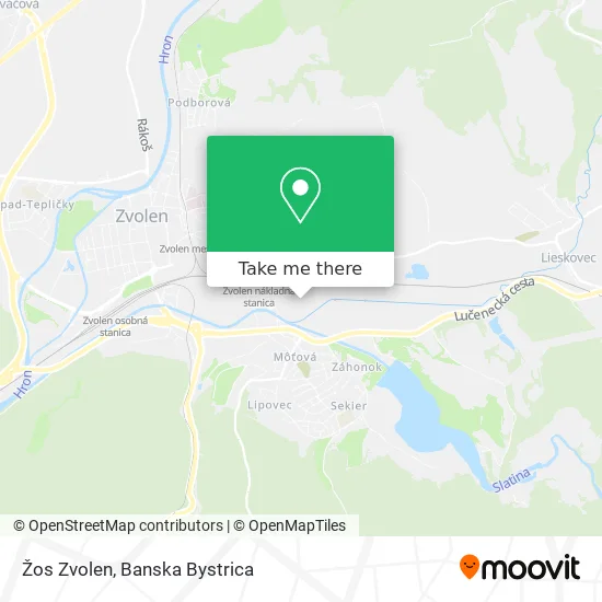 Žos Zvolen map