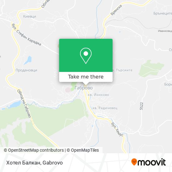Хотел Балкан map