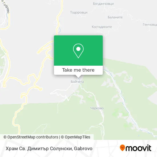 Карта Храм Св. Димитър Солунски