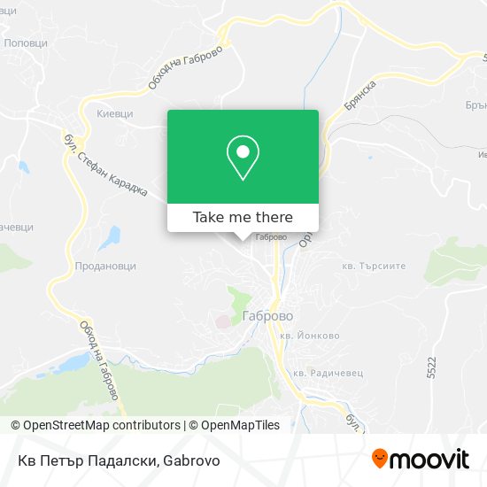 Кв Петър Падалски map