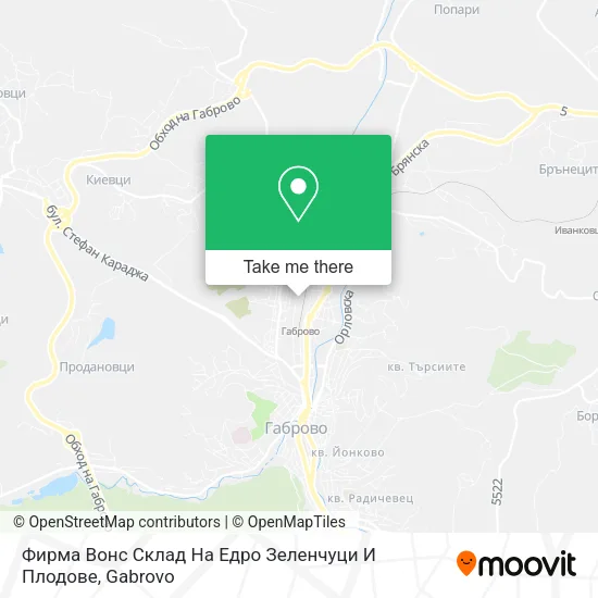 Карта Фирма Вонс Склад На Едро Зеленчуци И Плодове