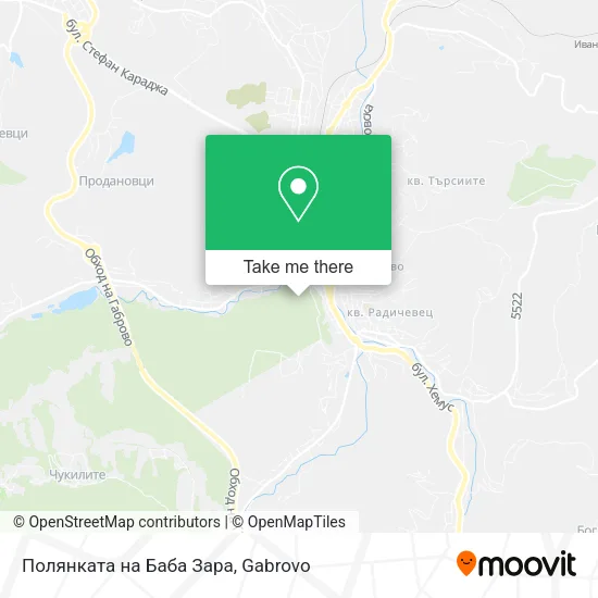 Карта Полянката на Баба Зара