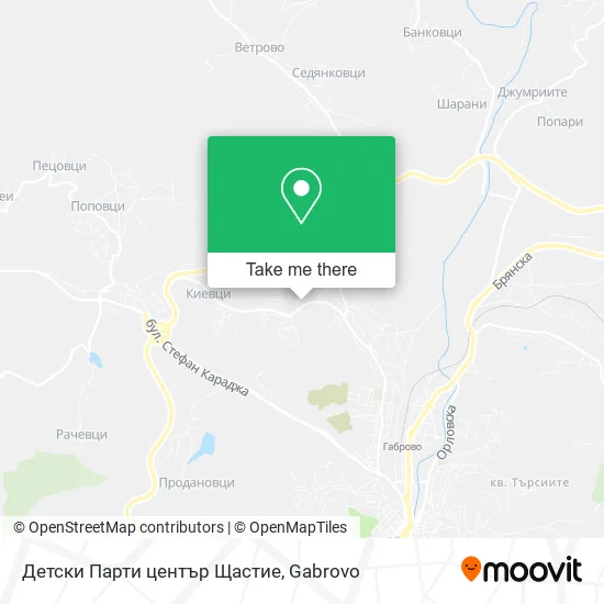 Карта Детски Парти център Щастие