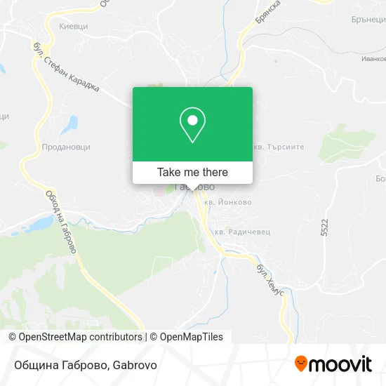 Карта Община Габрово