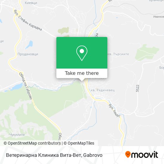 Карта Ветеринарна Клиника Вита-Вет