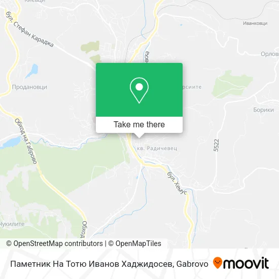 Карта Паметник На Тотю Иванов Хаджидосев