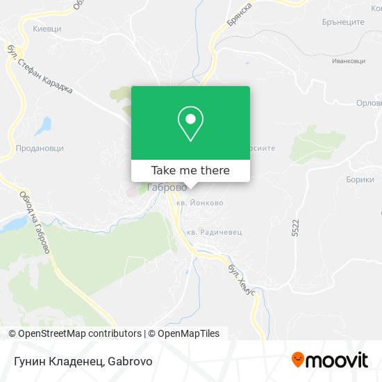 Гунин Кладенец map