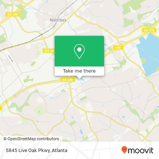 Mapa de 5845 Live Oak Pkwy