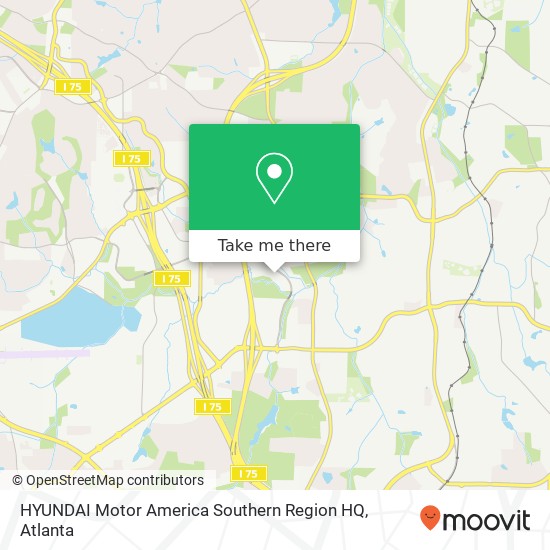 Mapa de HYUNDAI Motor America Southern Region HQ