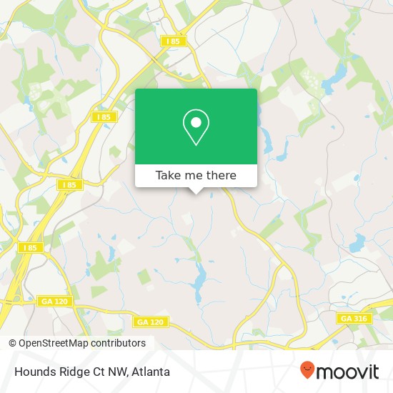 Hounds Ridge Ct NW map