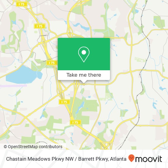 Mapa de Chastain Meadows Pkwy NW / Barrett Pkwy