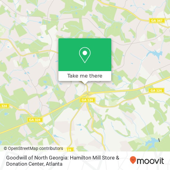 Mapa de Goodwill of North Georgia: Hamilton Mill Store & Donation Center