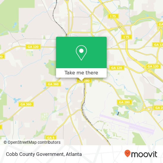 Cobb County Government map