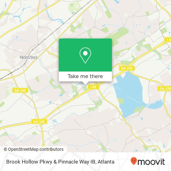 Brook Hollow Pkwy & Pinnacle Way IB map