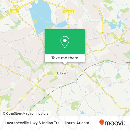 Lawrenceville Hwy & Indian Trail-Lilburn map