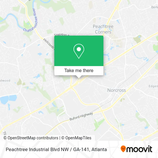 Mapa de Peachtree Industrial Blvd NW / GA-141