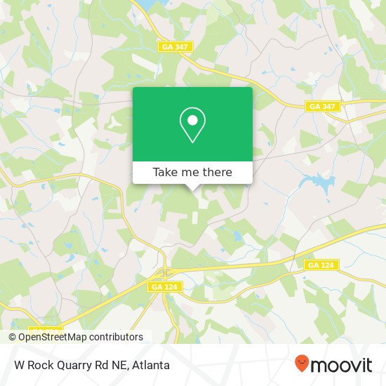 W Rock Quarry Rd NE map