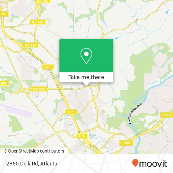 Mapa de 2850 Delk Rd