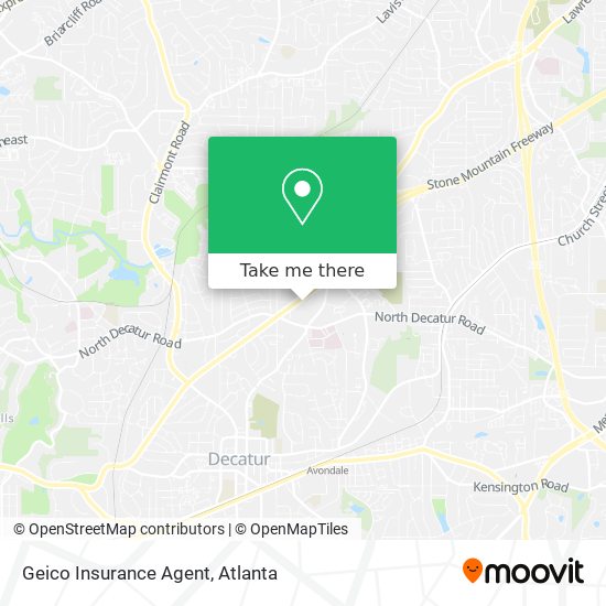 Mapa de Geico Insurance Agent