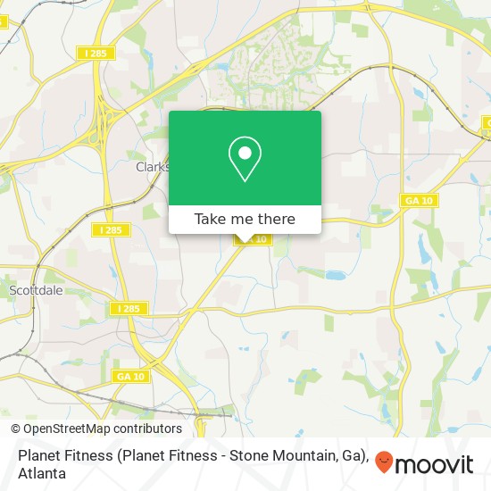 Planet Fitness (Planet Fitness - Stone Mountain, Ga) map