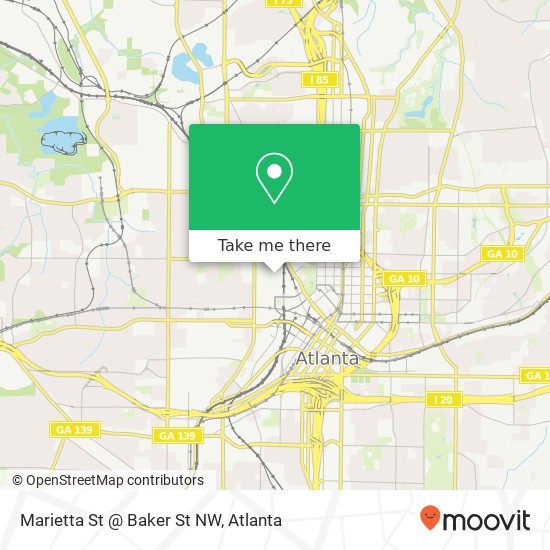 Mapa de Marietta St @ Baker St NW