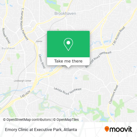 Emory Clinic at Executive Park map