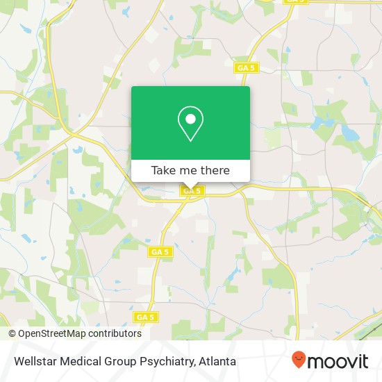 Wellstar Medical Group Psychiatry map