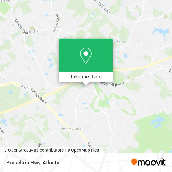 Braselton Hwy map