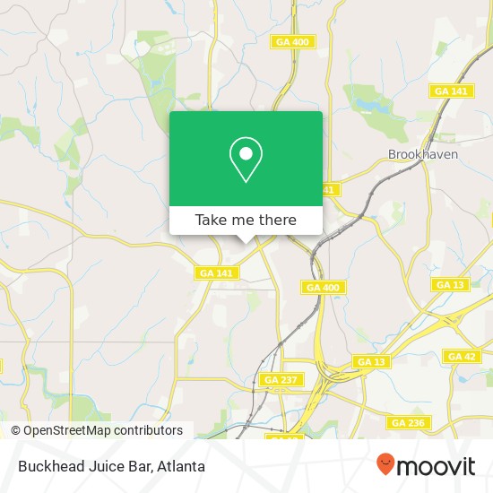 Mapa de Buckhead Juice Bar