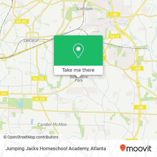 Mapa de Jumping Jacks Homeschool Academy