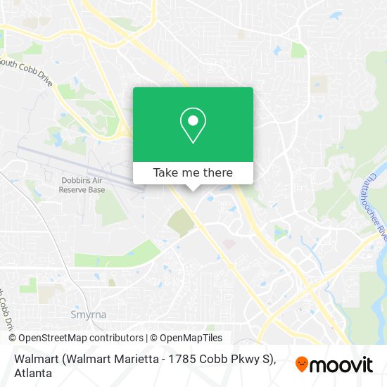 Mapa de Walmart (Walmart Marietta - 1785 Cobb Pkwy S)