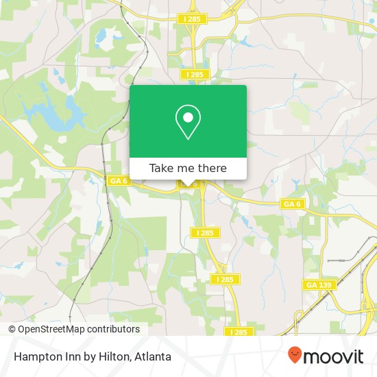 Mapa de Hampton Inn by Hilton