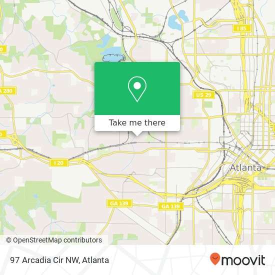 Mapa de 97 Arcadia Cir NW