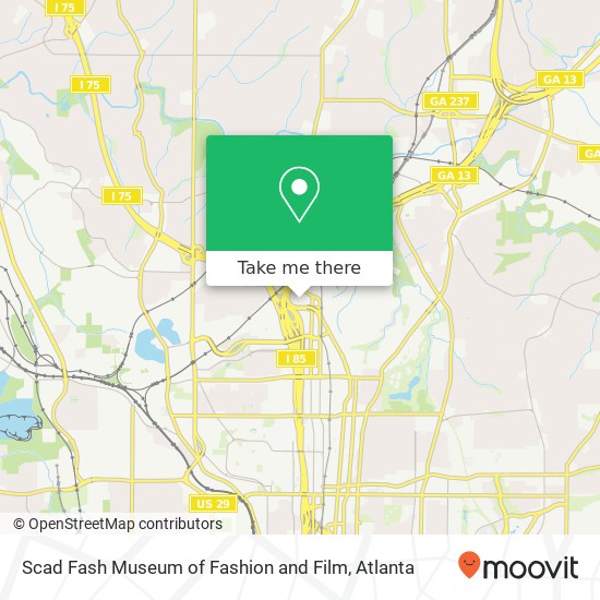 Scad Fash Museum of Fashion and Film map