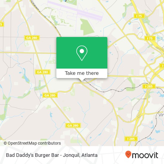 Mapa de Bad Daddy's Burger Bar - Jonquil