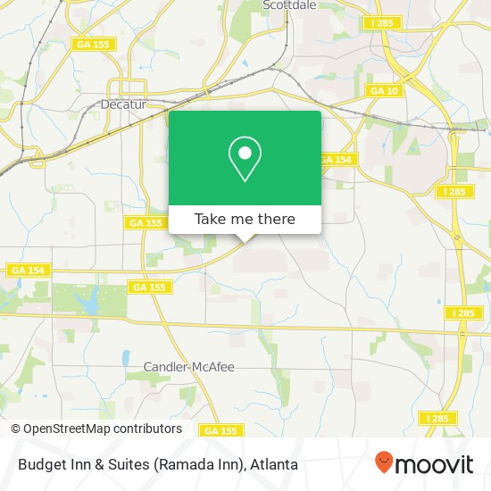 Mapa de Budget Inn & Suites (Ramada Inn)