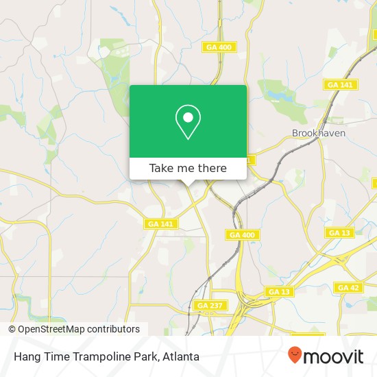 Hang Time Trampoline Park map